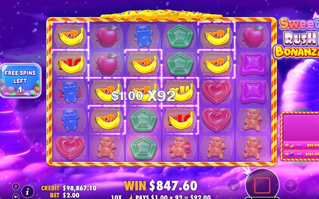 Free-Spins-Serie auf dem 6x5-Raster mit allen 30 Feldern